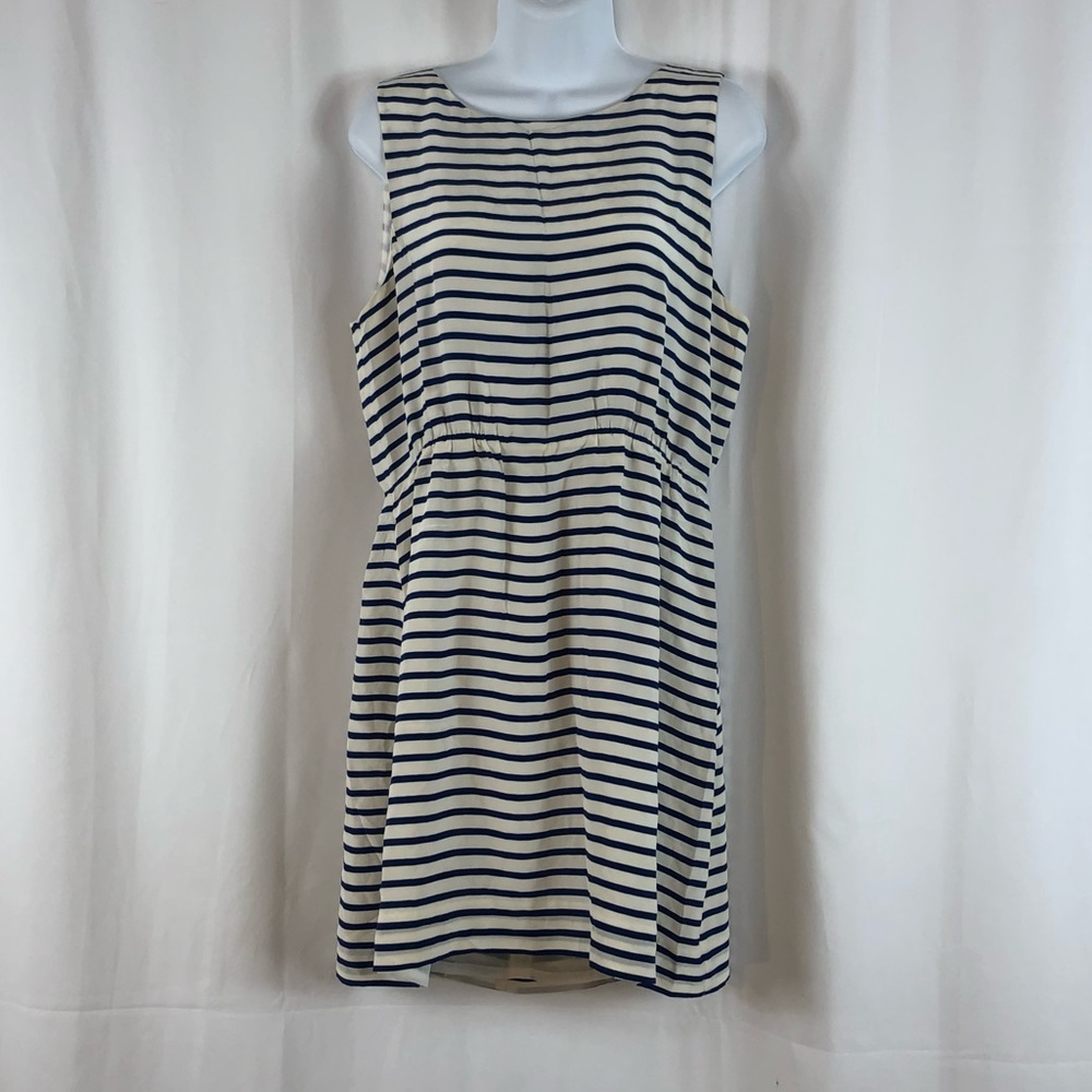 J.Crew Silk striped sleeveless minidress 12